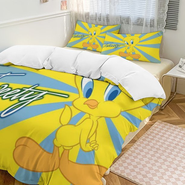 Looney Tunes Tweety 3-Piece Bedding Set Soft Warm And Comfortable Bed Set