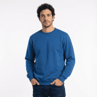 T-World - Polerón Unisex Algodón Afranelado Básico Antipilling Azulino