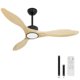 thumbnail image 1 of Ventilador de techo Revoici 132 cm con luz y control remoto, 1 of 9
