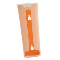 Magideal - Caja De Almacenamiento Multiusos Bolsas De Comestibles Titular Contenedores Decorativos Dispensador Con Tapa Montaje En Pared Para Despensa Hogar , Naranja