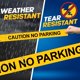 thumbnail image 5 of Cinta adhesiva para barricadas Tapix Caution No Estacionamiento, 7,62 cm x 304,8 m, 5 of 8