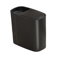 Magideal - Batio De Basura Basura Contenedor De Basura Rectangular Pequeño Compacto Con Tapa De 12 Lides Para Habitaciones Para El Baño De La Sala Del Dormitorio Negro