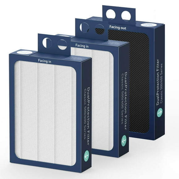 Filtro de repuesto para purificador de aire, paquete de 3 unidades, Blueair Classic 500/600