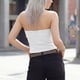 thumbnail image 5 of Jess by Meiko Top de Tubo Ajustado con Costura de Corsé Sin Tirantes para Mujer Blanco XL, 5 of 6