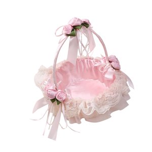 Magideal - Colección De Cestas De Flores Con Lazo, Cesta De Flores Para Boda, Contenedor De Dulces De Frutas, Cesta De Niña De Flores Para Adornos De Aniversario