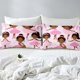 thumbnail image 4 of 3PCS Pink Bedding White Duvet Cover Full Kids Bedding Gold Glitter Crown Castle Fairy Tale Princess Comforter Bedspread Quilt Cover, 4 of 5