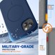 thumbnail image 2 of Funda Miracase de Silicona y Magnética para iPhone 13 – Azul Oscuro, 2 of 8