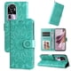 thumbnail image 2 of Funda tipo cartera FOXDOCK para OPPO Reno 10 Pro Plus , diseño girasol en relieve, cuero PU, cierre magnético, soporte y tarjetero, 2 of 5