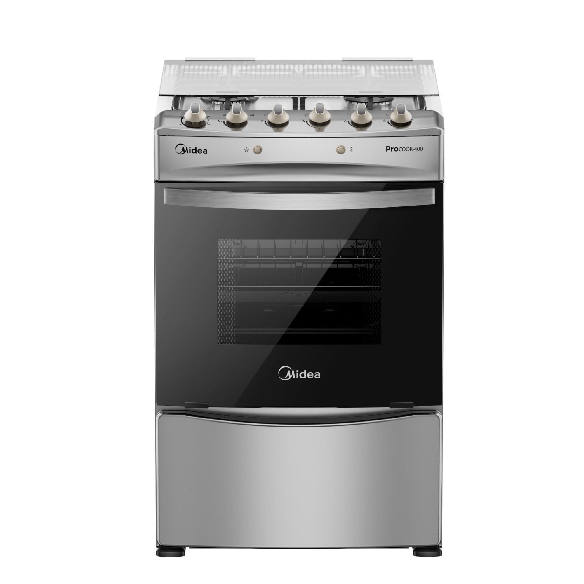 Midea - Cocina Gas Licuado 4 Quemadores Mcg-4Qpi24Ns