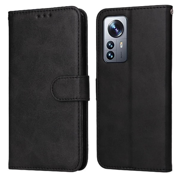 Funda Billetera para Xiaomi 12 Pro con Porta Tarjetas y Soporte Ajustable Negro