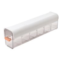 Bothyi - Caja De Almacenamiento De Calcetín De Ropa Interior Colgante Portátil 6 Rejillas Para Cinturones Sujetador Corbatas Blanco
