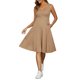 thumbnail image 2 of INSPIRE CHIC Vestidos de maternidad para mujeres, línea A sin mangas, vestido de verano con vuelo y bolsillos, talla M, color caqui, 2 of 6