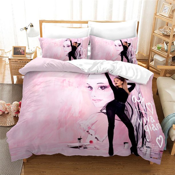 Fashion Girl Ariana Grande Bedding Set Double Duvet Cover Comforter Pillowcase Boys Girls Adults Bedroom Bed Sheets