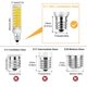 thumbnail image 2 of Bombilla LED Aooallme E11, 8 W, 1000 LM, 6000 K, regulable, 120 V, paquete de 2, 2 of 7