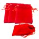 thumbnail image 1 of 50pcs bolsa de lazo de terciopelo suave bolsa de favor de la boda / bolso de regalo de navidad rojo, 1 of 3