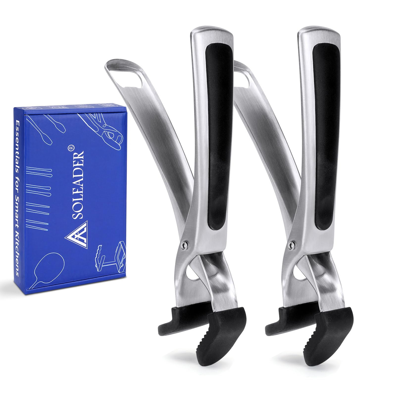 Pinza Para Platos Soleader Compatible Con Sartenes Para Pizza, Paquete De 2