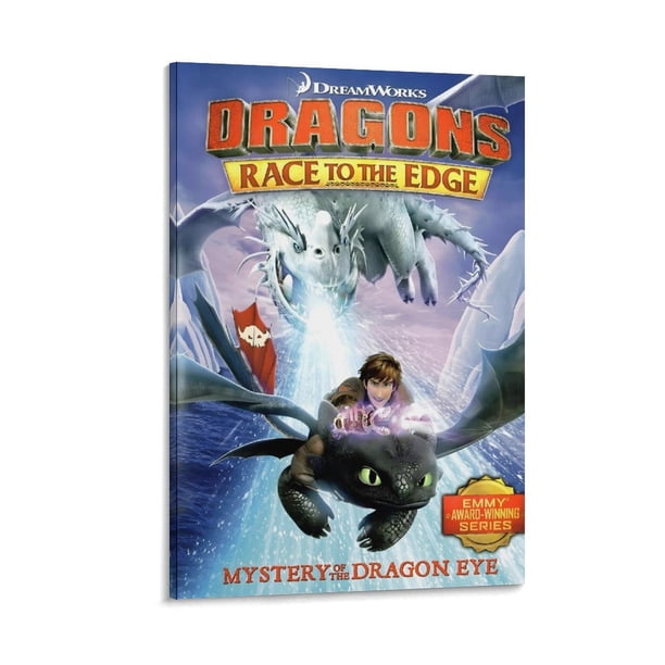Dragones: Carrera al Borde Cuadro decorativo colgante - Arte de pared - Póster enmarcado - Decoración de pared - Regalos para familia, amigos y aficionados 20*30 cm