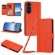 thumbnail image 1 of Funda Cartera Trébol para Samsung Galaxy S25 FE con Ranuras Tarjetas y Carga Inalámbrica Naranja, 1 of 6