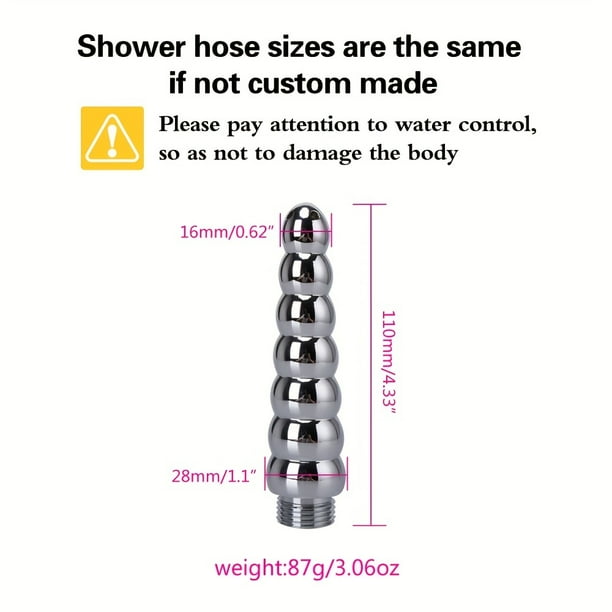1pc Anal Toys Douche Anal Vaginal Irrigation Metal Aluminium Alloy Enema Nozzle Probe Anal Cleaning Shower Head Sex Toy Adult Sex Toys