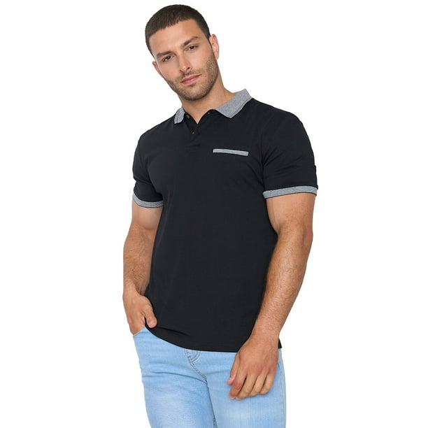 Polera Hombre Preppy Negro Corona