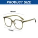 thumbnail image 2 of Gafas cuadradas de luz azul para hombres y mujeres, gafas para computadora con bloqueo UV, gafas con lentes transparentes, 2 of 5