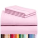 thumbnail image 1 of Juego de sábanas LuxClub King de bolsillo profundo de 16" en rosa empolvado, 1 of 8