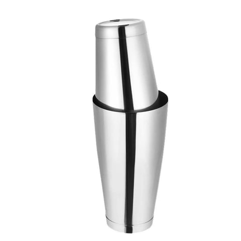 Xusx111 - Shaker De Cócteles, Acero Inoxidable, Acabado Espejo, Herramienta De Bartender Profesional, Bar Comercial Restaurante Pub O Uso Doméstico | 800 + 600Ml