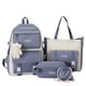 thumbnail image 1 of Fengdong 5pcs/set teenage school bags for girls pencil bag handbag bookbag shoulder bag set children cute school backpack gift, 1 of 3