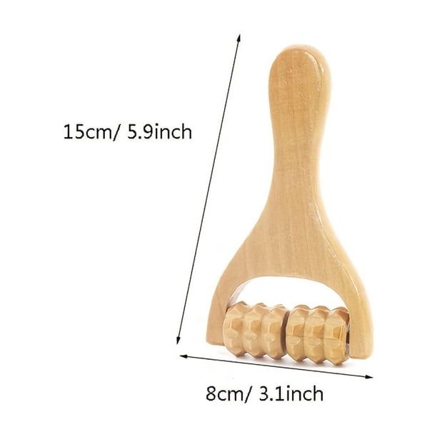 1pc Multi-Functional Wooden Massage Roller for Neck, Arms, Back, Waist, Thighs - Helps Ease Muscle Tension and Promote Circulation