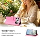 thumbnail image 3 of Funda Billetera Floral en Relieve iphone17 promax con Tarjetero y Cremallera Rosa, 3 of 6