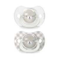 Suavinex - Chupete 6-18 Meses Noche/Día Fisiologico Silicona Wild Gris