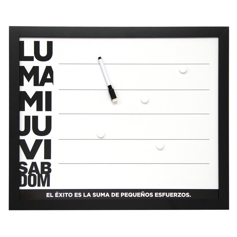 Vgo - Pizarra Plastica 40x50 Cm Work Negro