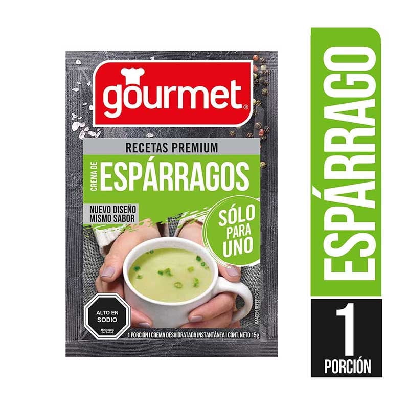 Crema Individual De Espárragos Sobre 15 g Gourmet