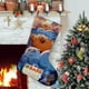 thumbnail image 1 of We Bare Bears Tema: Calcetines de Navidad, fino lino blanco para colgar en escaleras y chimenea, decoración navideña para el hogar, regalo de Navidad. 54cm × 38cm, 1 of 5