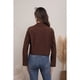 thumbnail image 5 of Blazer Corto Mujer Algodón Unicolor Solapa Casual Trabajo 0080, 5 of 5