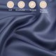 thumbnail image 5 of PiccoCasa Funda de Almohada de Satén Juego de 2 Fundas de Almohada de Satén Sedoso Queen Azul Marino, 5 of 7
