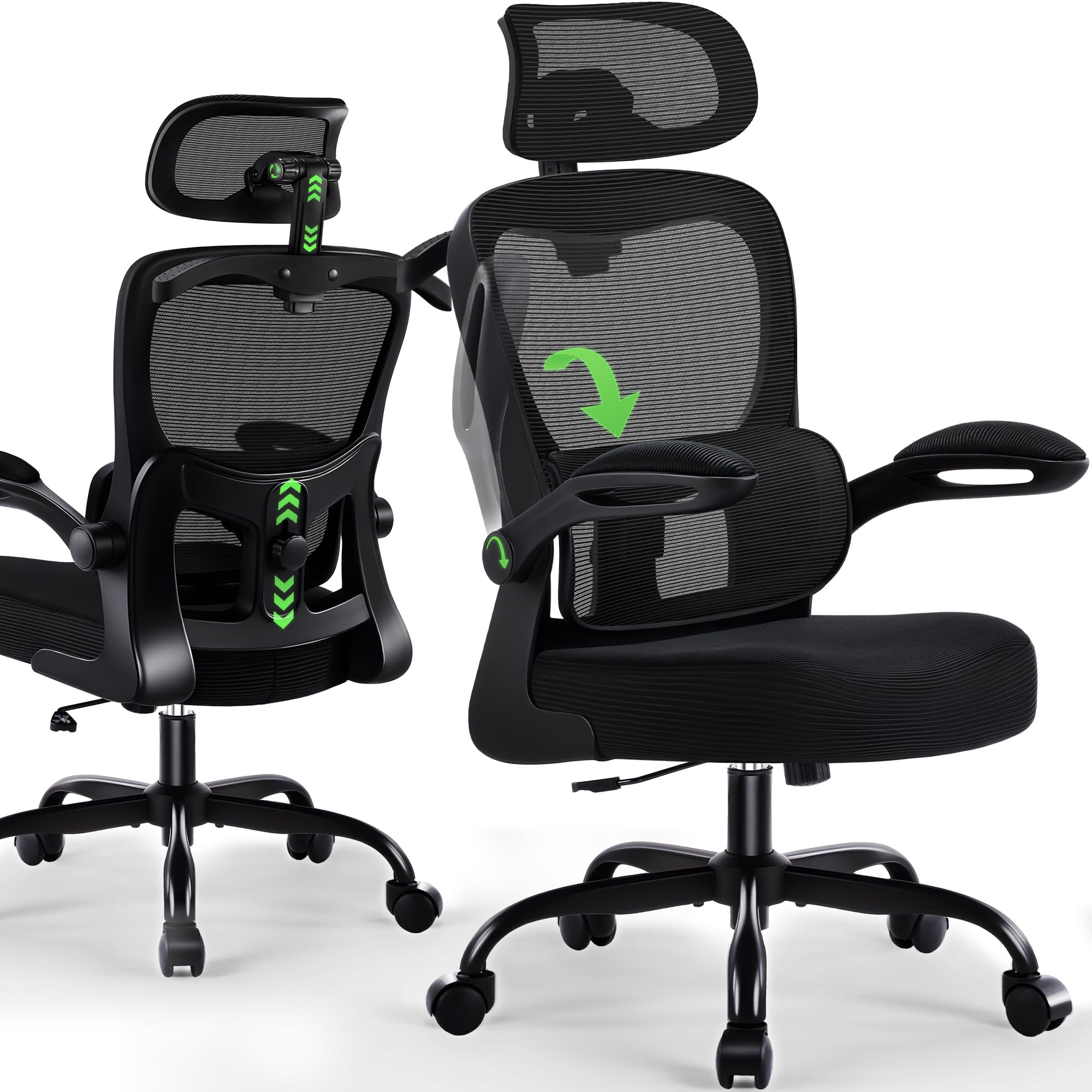 Silla De Oficina Areshark, Escritorio Ergonómico Con Soporte Lumbar Ajustable