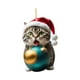 thumbnail image 3 of Decoración Navideña Para Gatos 2023, Pared, Fiesta Navideña, Chimenea, Colgante Navideño, Estilo D, 3 of 3