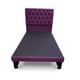 thumbnail image 1 of Cama Plaza y Media Con Respaldo y base de 105 X 190cm Tapizada en Lino Morado Oscuro, 1 of 5