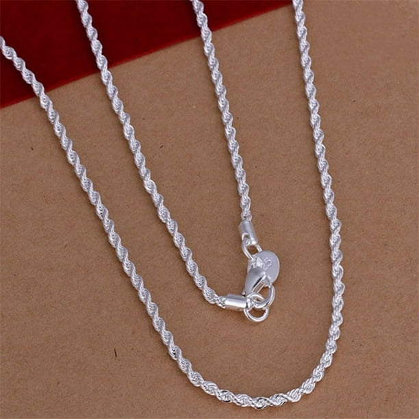 1pc Stylish and Durable Minimalistic Twisted Link Chain Necklace for Men with Secure Lobster Clasp