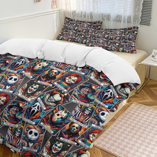 Horror The Nightmare Before Christmas Comforter Set Soft 3 Pcs Twin Bedding Sets Thicken for All Season