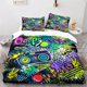 thumbnail image 1 of Graffiti Hip Hop Modern Street Art Bedding Set Boys Girls Size Duvet Cover Pillowcase Bed Kids Adult bedding Bed Sheets, 1 of 5