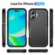 thumbnail image 2 of Para Apple iPhone 16 Plus Funda a Prueba de Golpes Resistente Protección de Cuerpo Completo de Alta Resistencia a Prueba de Polvo/caídas Cubierta Funda, Negro, para iPhone 16 Plus, 2 of 7