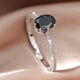 thumbnail image 1 of Elegant Black Zircon Wedding Ring for Women - Perfect for Engagement and Bridal Jewelry, 1 of 4