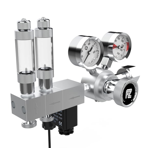 Regulador de CO2 FZONE Pro Series Aquarium de doble etapa con solenoide