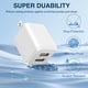 thumbnail image 3 of Cargador de pared USB REKNA Dual Port Cube, adaptador de corriente blanco, 3 of 7