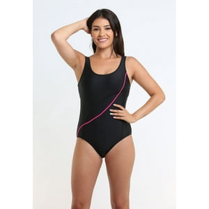 Samia - Traje De Baño Rebajado Con Líneas Fucsia M
