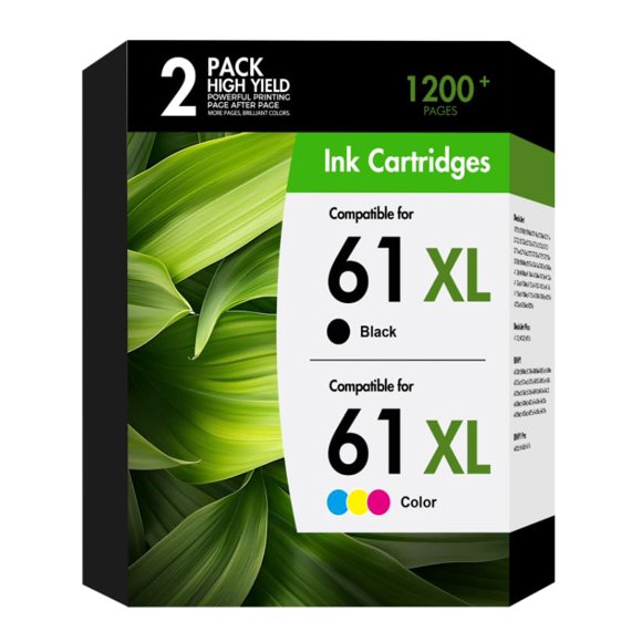 Cartuchos de Tinta Tonassy 61XL Negro y Color Paquete de 2