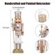 thumbnail image 2 of Decoraciones de Cascanueces Soldado de Madera ArlinaL para Navidad, Figura de Cascanueces de 15 Pulgadas para Estantes y Mesas (Dorado), 2 of 6