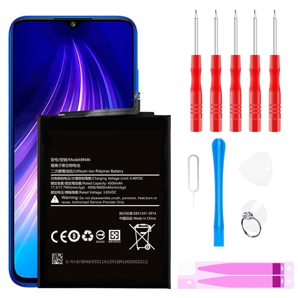 Batería Qoutmcuy BN46 de 4500 mAh para Xiaomi Redmi Note 8